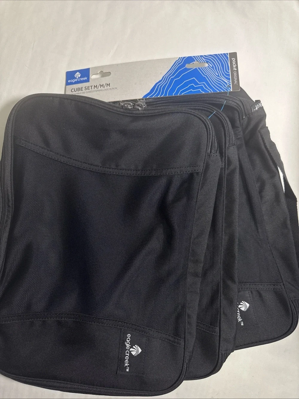 Eagle Creek Black Packing Cube Set - 3pc size M/M/M